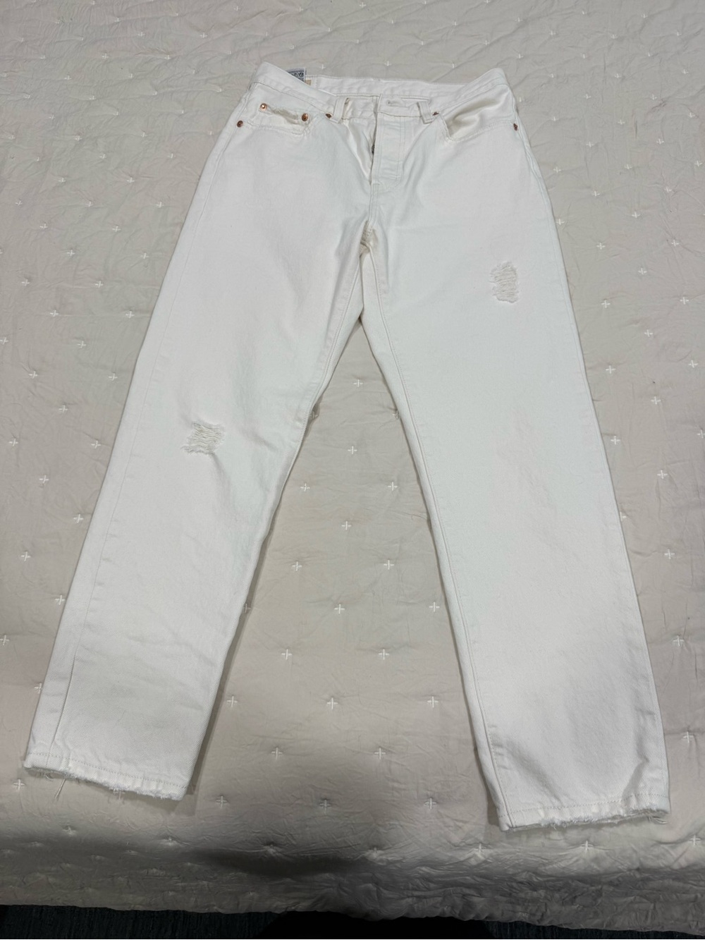 Levi's White Straight-Leg Women's Jeans